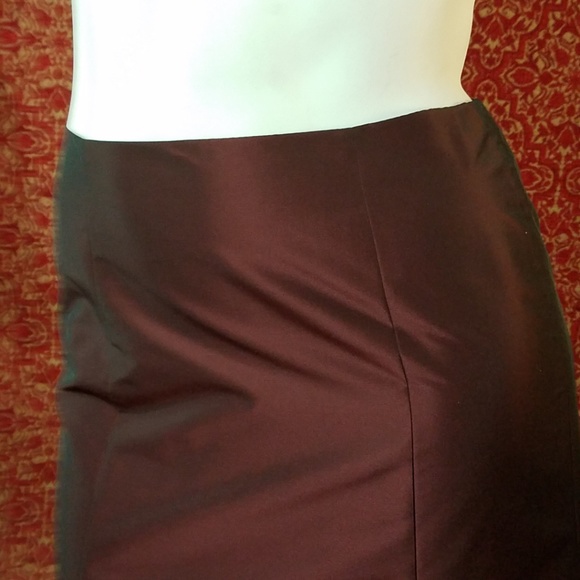 ANN TAYLOR Petites wine evening long skirt 12P - Picture 4 of 5
